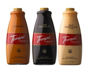 Torani Sauces: Caramel, Dark Chocolate and White Chocolate